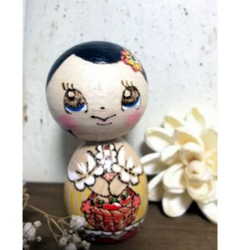 創作 こけし “ 牡丹 “ その他インテリア雑貨 chiaki2103 通販 8070452