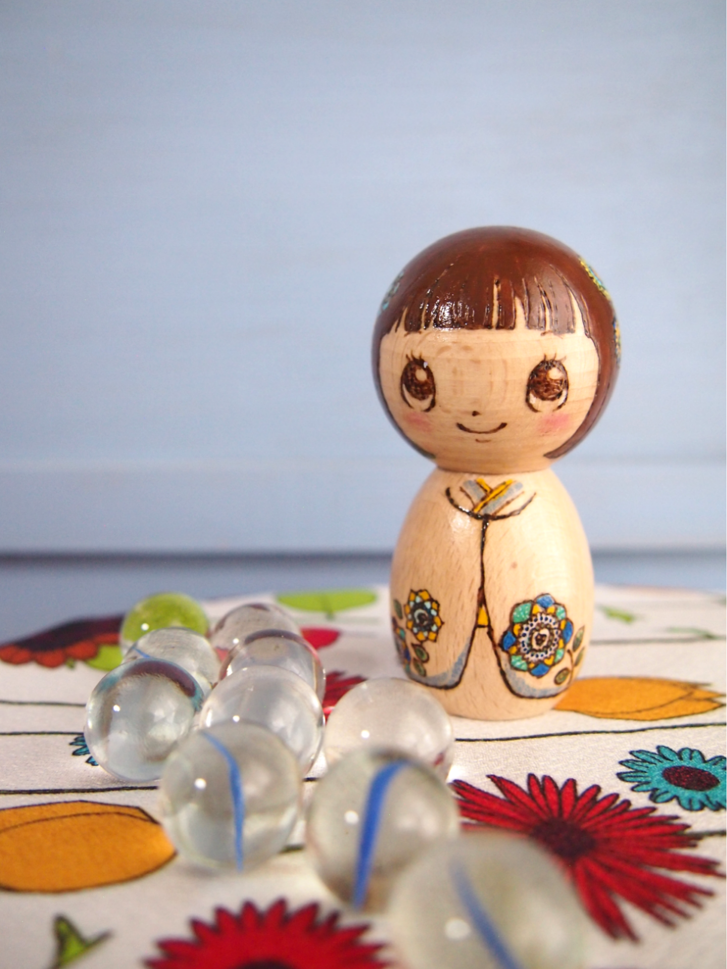 こけし17体　色々なこけし　かわいい　女の子 こけし屋 『卯三郎の孫』 【kokeshi・卯三郎こけし
