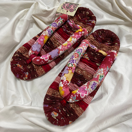 布ぞうり工房禅蔵のふっくら鼻緒の布ぞうり♬LLサイズ・エンジ系