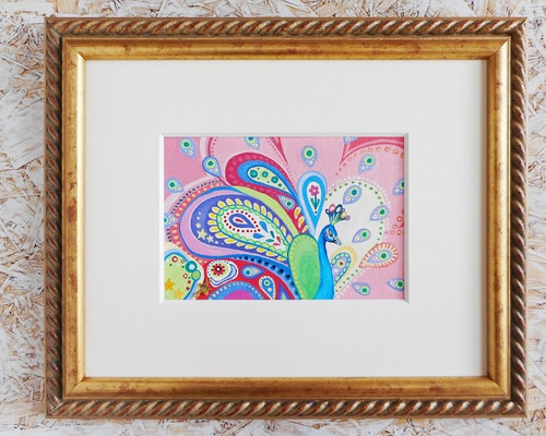 クジャクと地球　アクリル画　絵画 Amazon.co.jp: クジャクと地球 アクリル画 絵画 : おもちゃ
