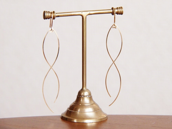 14kgf/ピアス/大サイズ/2本のワイヤーピアス 2枚目の画像