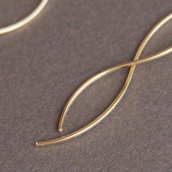 14kgf/ピアス/大サイズ/2本のワイヤーピアス 5枚目の画像