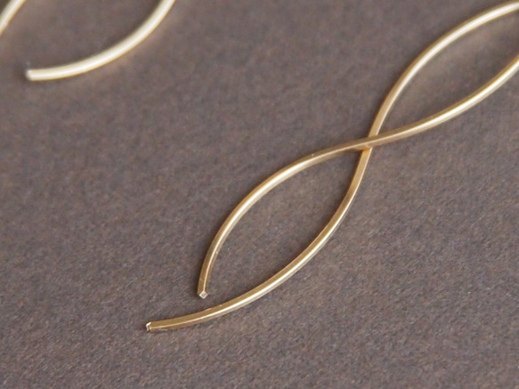 14kgf/ピアス/大サイズ/2本のワイヤーピアス 5枚目の画像