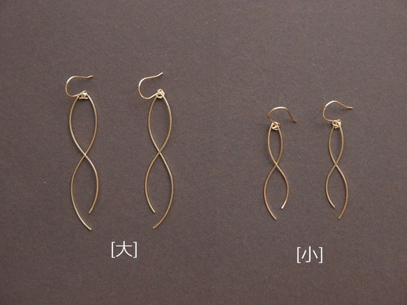 14kgf/ピアス/大サイズ/2本のワイヤーピアス 6枚目の画像