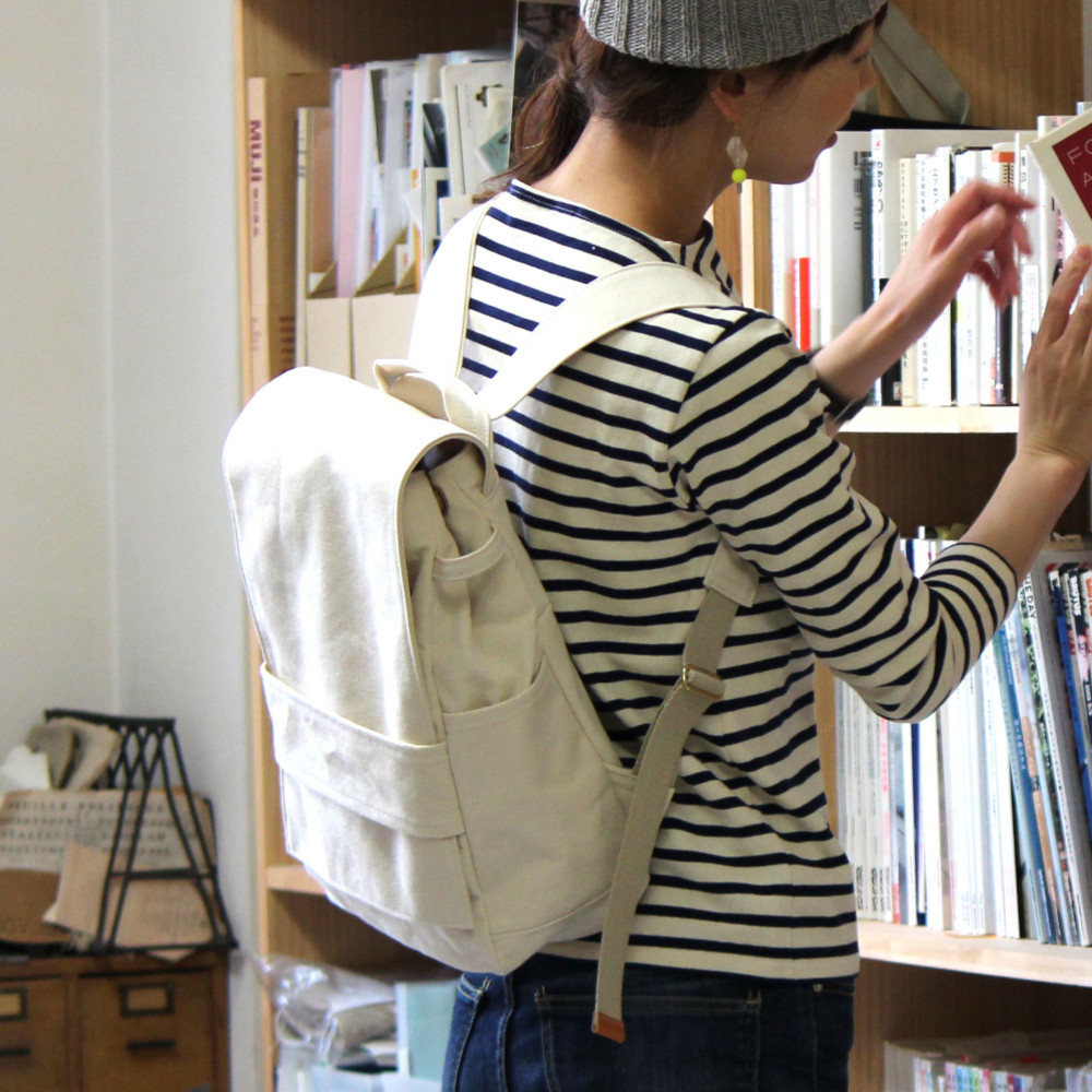 大人のランドセルリュック　loiter:生成(国産帆布リュック)