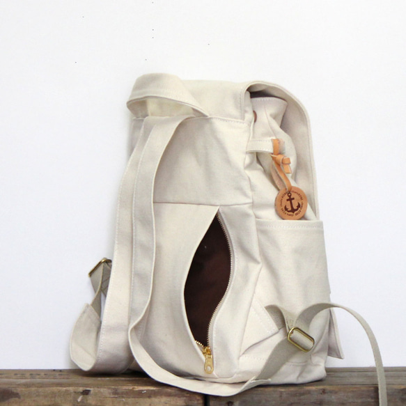 大人のランドセルリュック　loiter:生成(国産帆布リュック) ご了承ください 〇染めの帆布 TM1506349141(11440円)