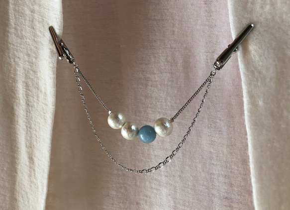 棉珍珠和海藍寶石♥︎用於檔位固定，羽毛固定等。 第2張的照片