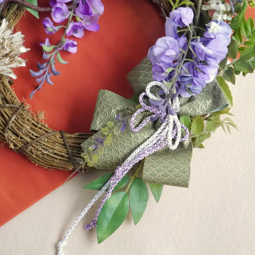 K様オーダー品 藤の花のリース リース くまさん 通販 5550398