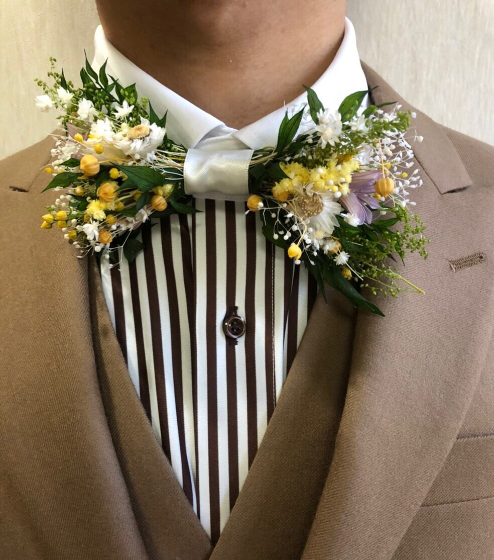 ドライフラワー蝶ネクタイ〜受注製作〜