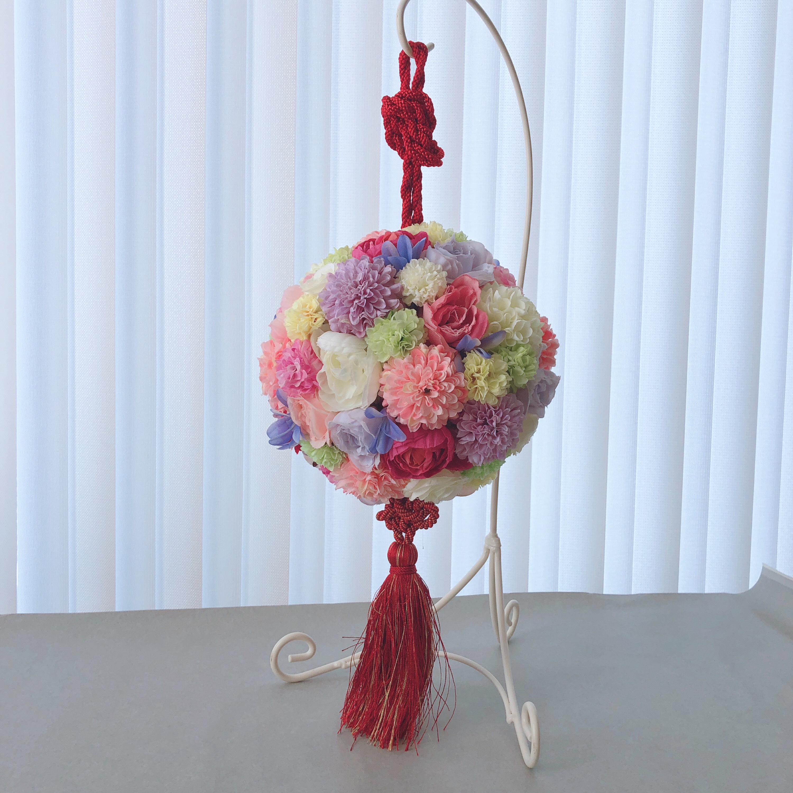 カラフルボールブーケ　　ウェディング/前撮り/和装婚/ブーケ/ボールブーケ/白無垢