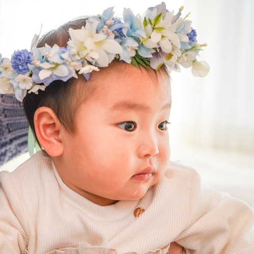 baby&kids くすみカラーの花冠 baby&kids くすみカラーの花冠