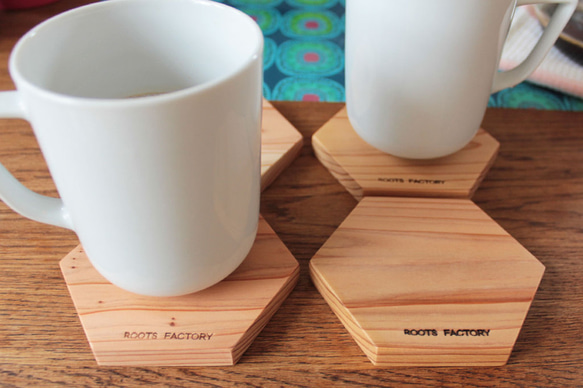 六角二郎 六角形のコースター テーブルウエア コースター ROOTS