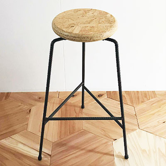 アイアン３本脚ハイスツール FACTONIA JOH-LEN STOOL OSB660西海岸インダストリアルブルックリン 1枚目の画像