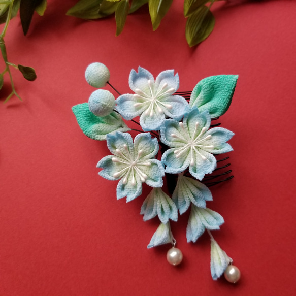 つまみ細工　桜　キット　5個分 桜つまみ細工キットピンク5個分