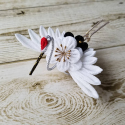 つまみ細工キット☆【自分で作る】花鶴の髪飾り☆てふてふ堂 キット