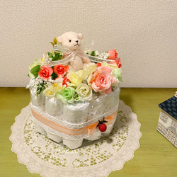 オムツケーキ cuty pink 　出産祝いに 2枚目の画像