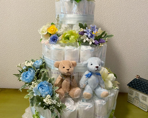 楽天市場】4月24日（木）発送可能 おむつケーキ！双子用ツインズ