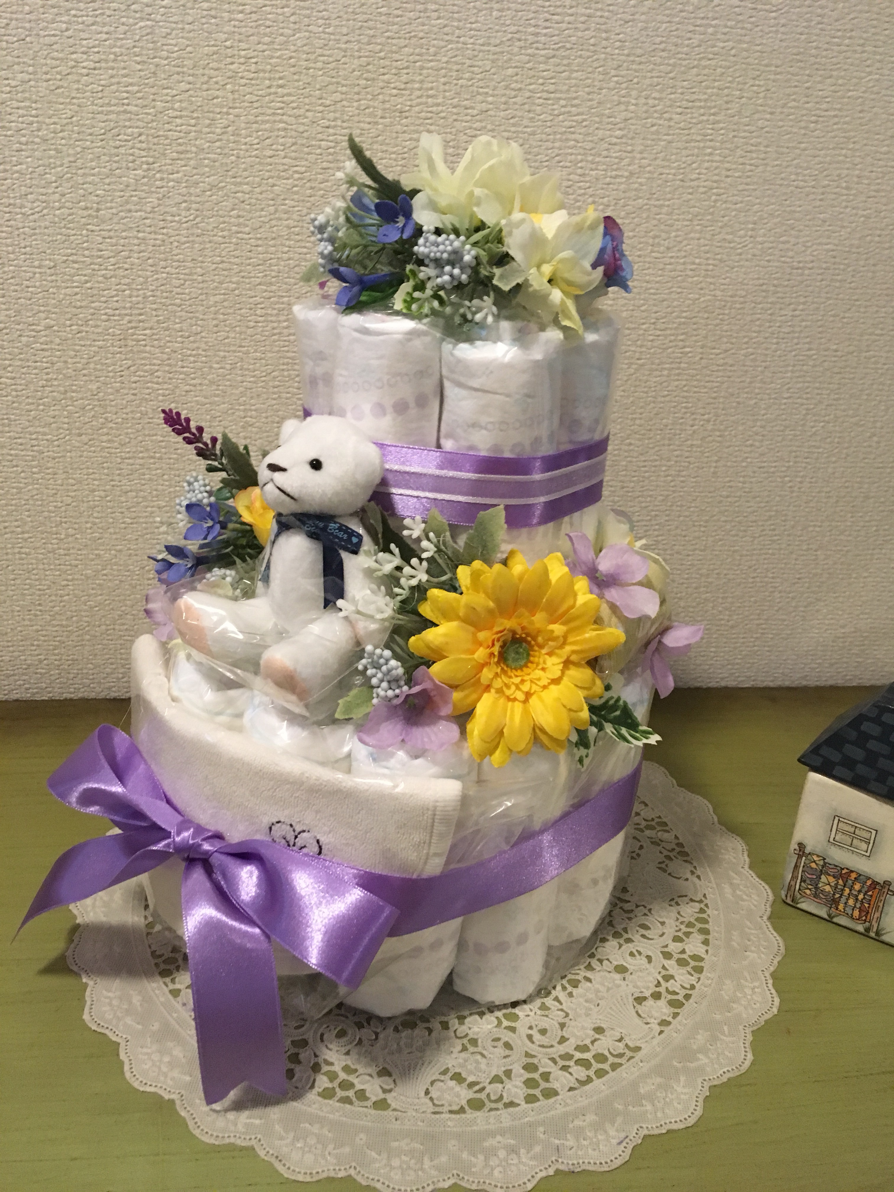 オムツケーキ 2段 男の子用