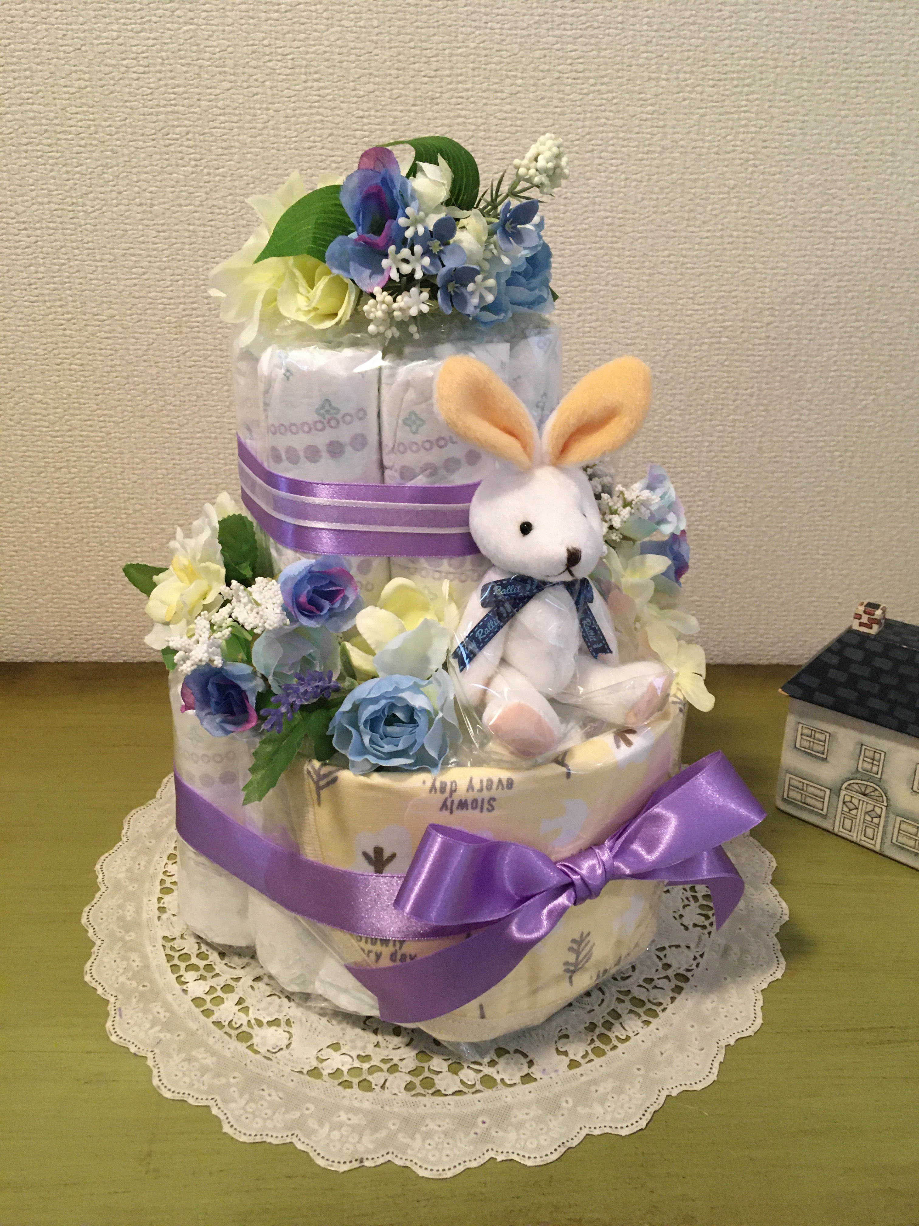 オムツケーキ 2段 男の子用