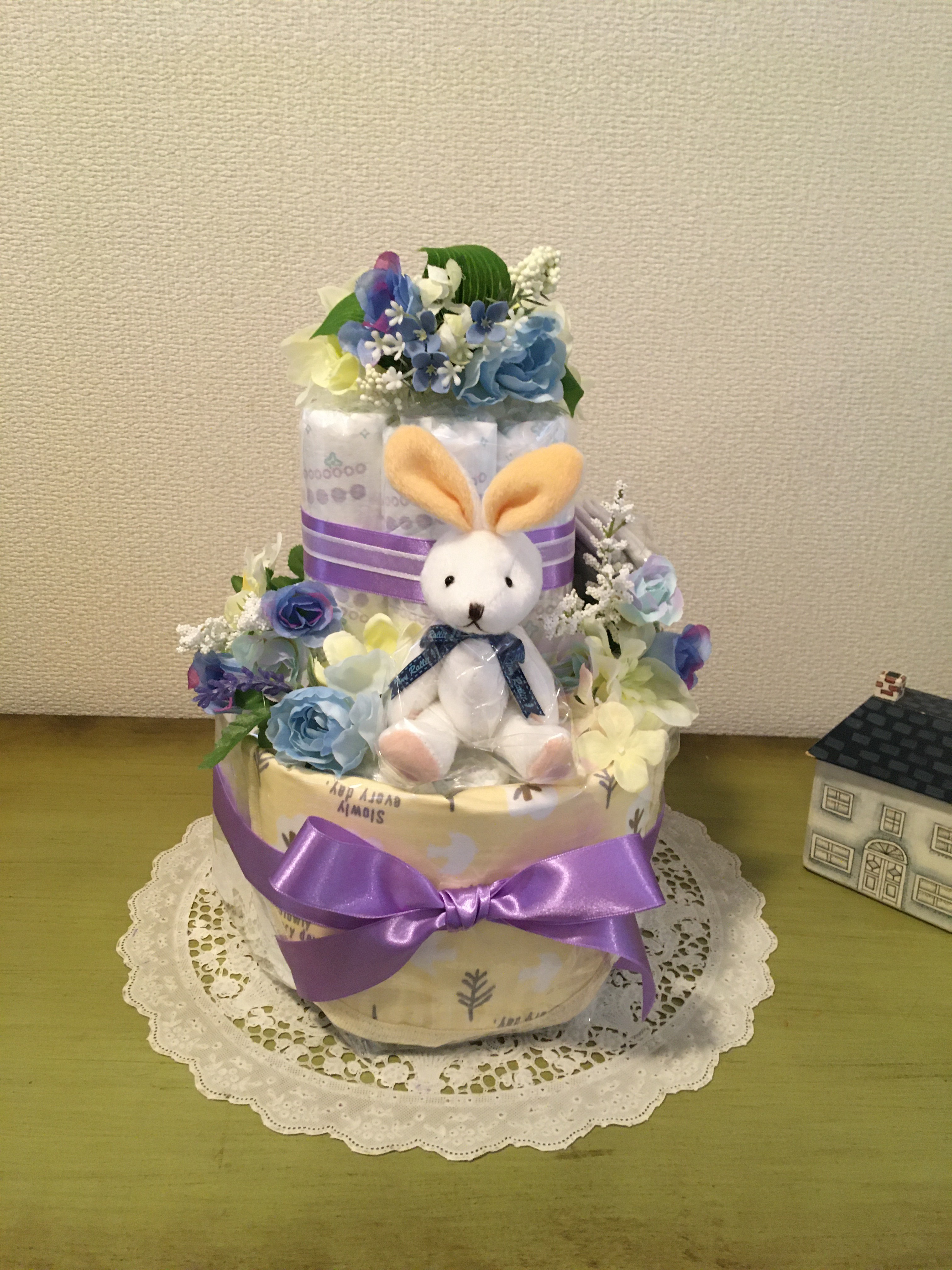 オムツケーキ 2段 男の子用