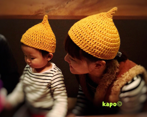 販売休止　　　　青りんごちゃんのどんぐり帽子 どんぐり帽子 背付きエプロン - Atsuko Matano 公式オンラインショップ