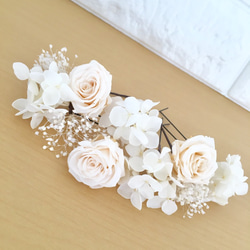 プリザーブドフラワー○シンプルバラとアジサイとかすみ草○ヘッド