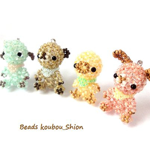 ビーズチャーム ハンドメイド うさぎ アニマルモチーフ 動物