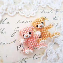 レシピ　テディベア「ビケット」 ビーズモチーフ（プリント・PDF） 1枚目の画像