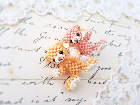 レシピ　テディベア「ビケット」 ビーズモチーフ（プリント・PDF） 4枚目の画像