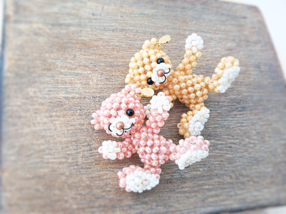 レシピ　テディベア「ビケット」 ビーズモチーフ（プリント・PDF） 5枚目の画像