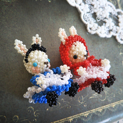 レシピ　アリス&赤頭巾うさぎ ビーズモチーフ（プリント・PDF） 2枚目の画像