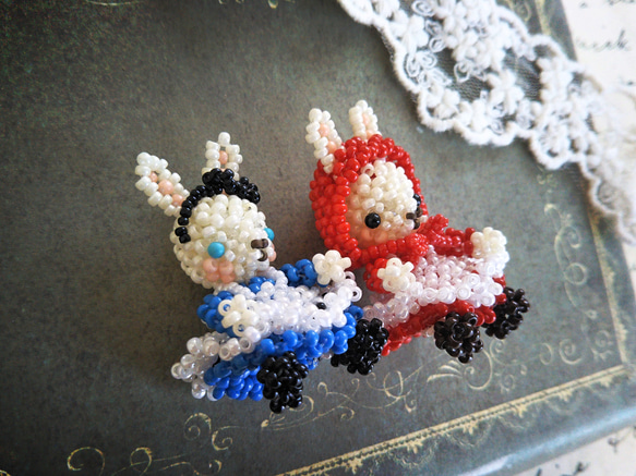 レシピ　アリス&赤頭巾うさぎ ビーズモチーフ（プリント・PDF） 2枚目の画像