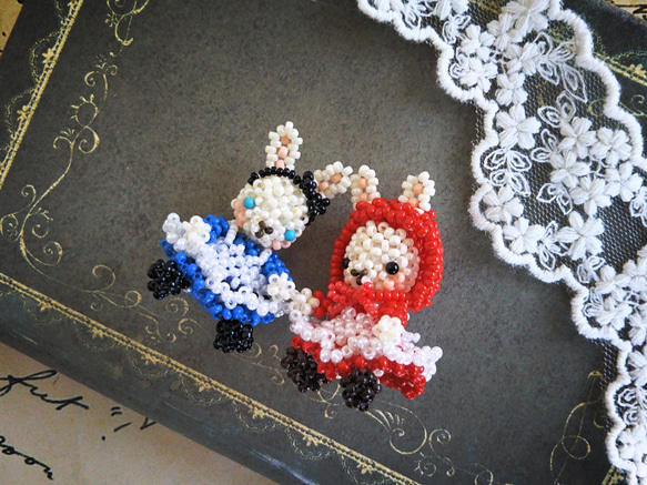 レシピ　アリス&赤頭巾うさぎ ビーズモチーフ（プリント・PDF） 4枚目の画像