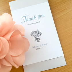 【Thank you 】シンプル 封筒　ポチ袋　のし袋　結婚式　4枚セット　(チューリップorアネモネ) 4枚目の画像
