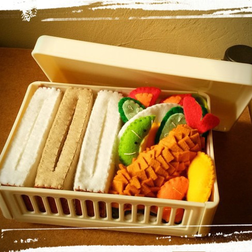 再販×30」フェルトのおもちゃ サンドイッチのおべんとBOX 【DX版