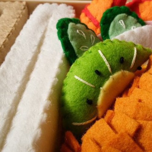 フェルトおままごと サンドイッチ フェルトおもちゃ ハンドメイド おままごと】フェルトで作ったサンドイッチセット おもちゃ