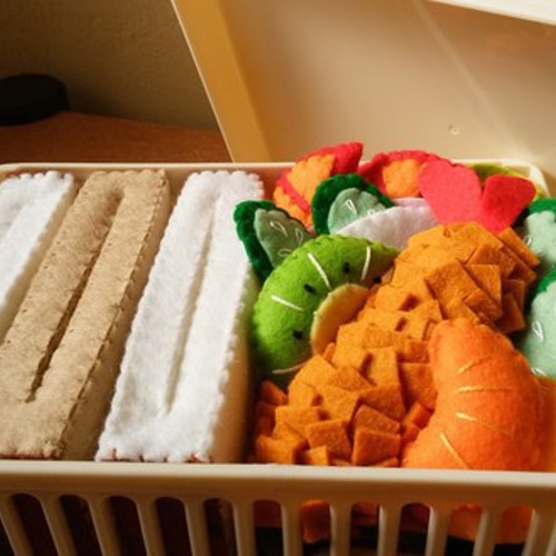 再販×30」フェルトのおもちゃ サンドイッチのおべんとBOX 【DX版