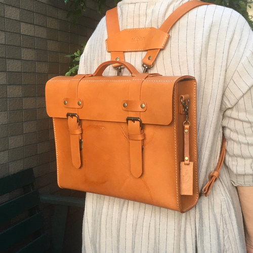 ☆【美品】ダンゲンテン　バッグ　ヌメ革　3way☆ ☆美品 ダンゲンテン バッグ ヌメ革 3way