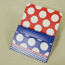 紙のカードケース　「水玉ストライプ」 3枚目の画像