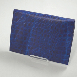 紙のカードケース　鰐革（藍） 2枚目の画像