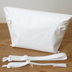paper messengerbag　Lサイズ（無地：白）※オーダー製作 2枚目の画像