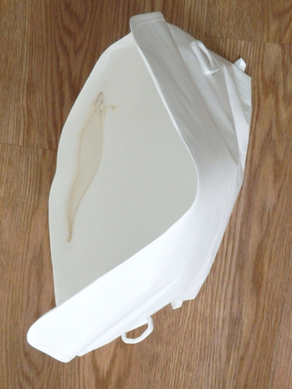 paper messengerbag　Lサイズ（無地：白）※オーダー製作 3枚目の画像