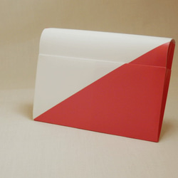 N35m1001 様　オーダー品　「カードケース　半分（白×赤）」 1枚目の画像