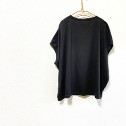Newシンプルロゴ！スリーブレスワイド レディース Tシャツ(ブラック)/トップス/夏/可愛い 2枚目の画像