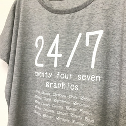 めっちゃ可愛い♡ ドルマンスリーブ レディース Tシャツ《ヘザーグレー》 3枚目の画像