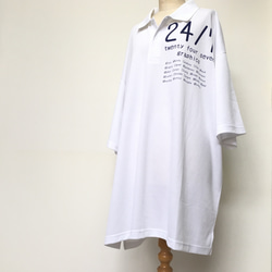 着るとめっちゃ可愛い♡ビッグポロシャツ《ホワイト》メンズ5XL（6L）／ユニセックス 2枚目の画像