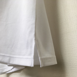 着るとめっちゃ可愛い♡ビッグポロシャツ《ホワイト》メンズ5XL（6L）／ユニセックス 4枚目の画像