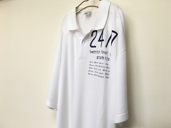 着るとめっちゃ可愛い♡ビッグポロシャツ《ホワイト》メンズ5XL（6L）／ユニセックス 5枚目の画像