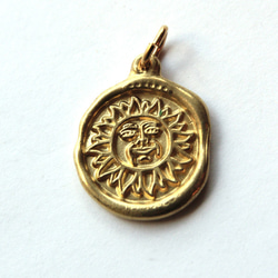 WaxSeal Jewelry 封蝋ネックレスチャーム 真鍮 太陽神～アマテラス～ シーリングワックス 1枚目の画像