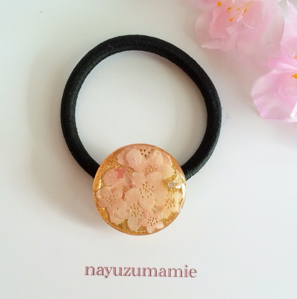 桜満開＊レジン∞髪ゴム【51】 ヘアゴム なゆずまみぃ 通販